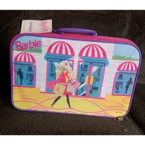 vintage 1991 Barbie Mattel Suitcase New Old Stock 17”x11” with tags and keys